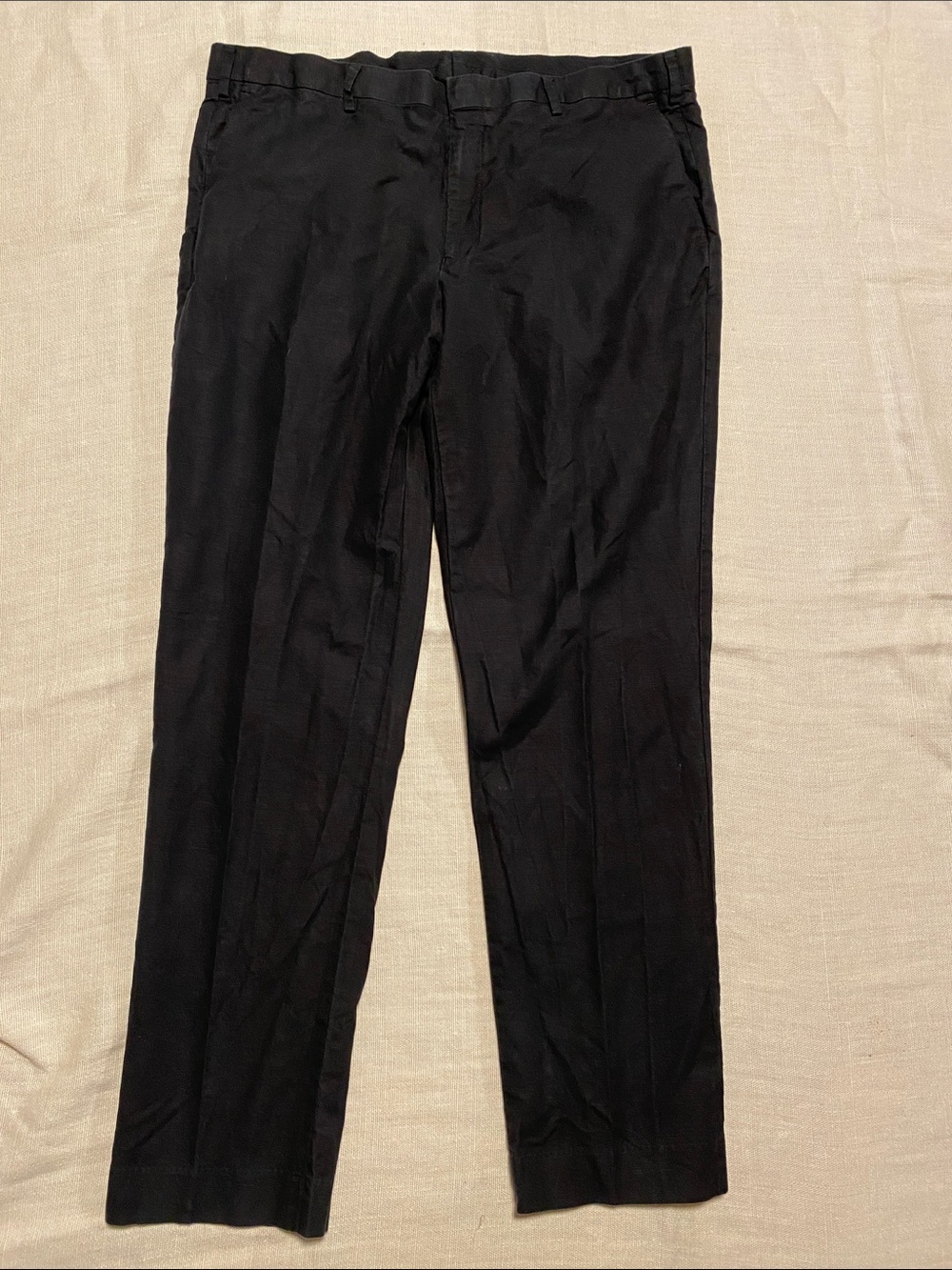 J. Crew Ludlow Black Irish Linen Trousers - Men's Tailored Pants